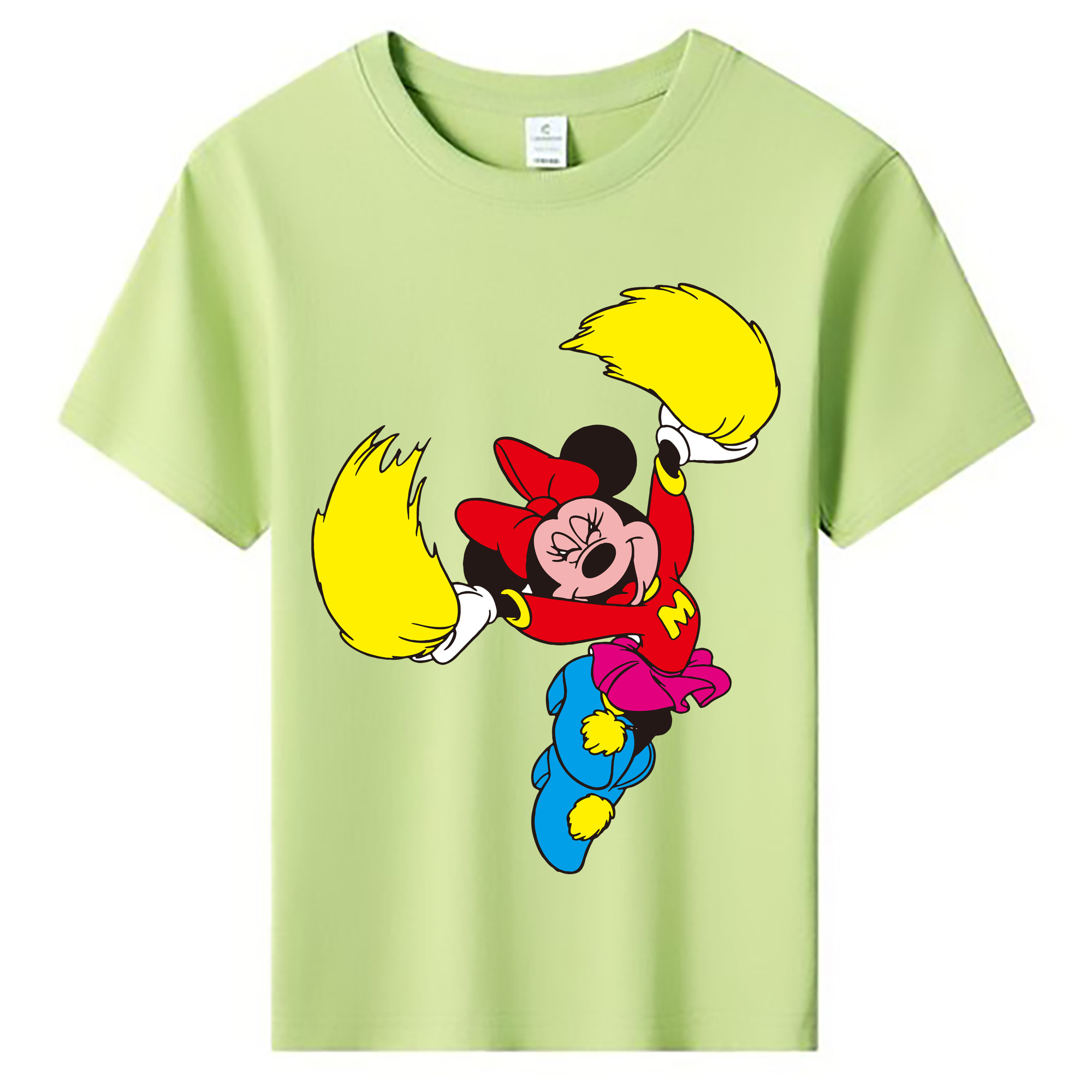 ミッキーマウス Mickey Mouse 綿100％キッズTシャツ（フロントプリント）